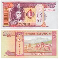 купить Монголия 20 тугриков 2007 (Pick 63d)