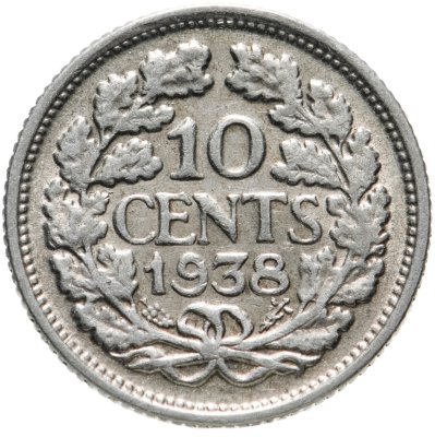 купить Нидерланды 10 центов (cents) 1938