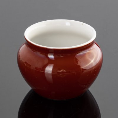 купить Горшочек (солонка), фарфор, крытье, Дмитровский фарфоровый завод (ДФЗ Вербилки), СССР, 1940-1954 гг.