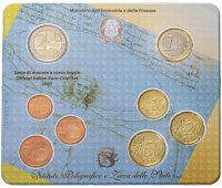 купить Италия 2007 официальный годовой набор евро из 8 монет в буклете
