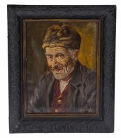 Купить Картина "Мужской портрет", холст, масло, Западная Европа, 1940-1990 гг.