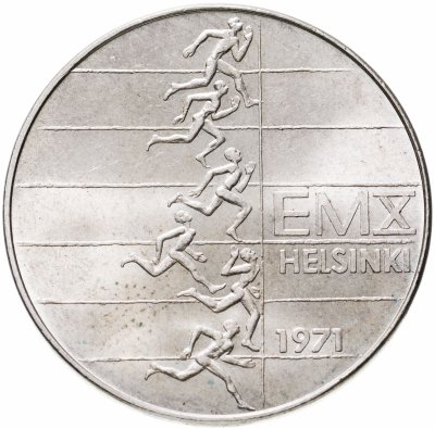 купить Финляндия 10 марок (markkaa) 1971 X Чемпионат Европы по легкой атлетике