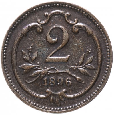 купить Австро-Венгрия 2 геллера 1896, монета для Австрии