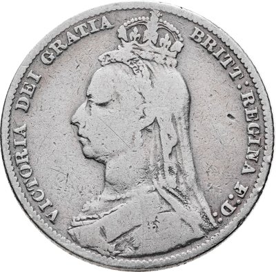 купить Великобритания 6 пенсов 1889 с портретом королевы Виктории