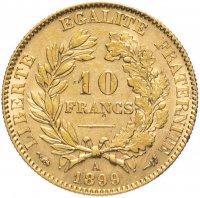 Купить Франция 10 франков (francs) 1899 "A"