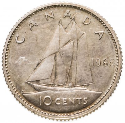 купить Канада 10 центов (cents) 1965