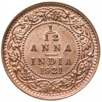 купить Индия (Британская) 1/12 анны (anna) 1921
