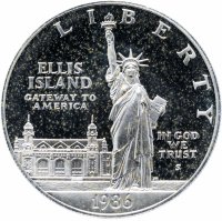 Купить США 1 доллар (dollar) 1986 S Proof "100 лет Статуе Свободы"