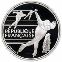 купить Франция 100 франков (francs) 1990 XVI зимние Олимпийские Игры, Альбервиль 1992 - Конькобежный спорт