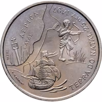купить Португалия 200 эскудо (escudos) 1998 "Путешествие Васко да Гамы в Индию 1498 года - Южная Африка, Натал"
