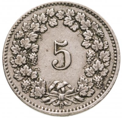 купить Швейцария 5 раппенов (rappen) 1910
