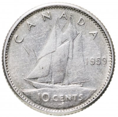 купить Канада 10 центов (cents) 1959