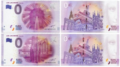 купить 0 евро (euro) набор из 2 банкнот серии "Якобинцы"