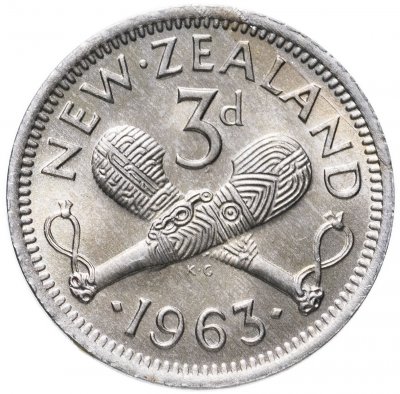 купить Новая Зеландия 3 пенса (pence) 1963
