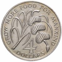 купить Барбадос 4 доллара (dollars ) 1970 ФАО (FAO )