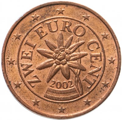 купить Австрия 2 евро цента (euro cent) 2002-2021, случайная дата