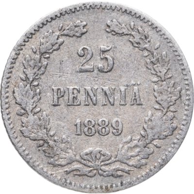 купить 25 пенни (pennia) 1889 L Российская Финляндия