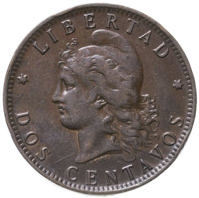 купить Аргентина 2 сентаво (centavos) 1893