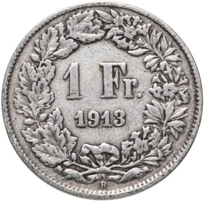 купить Швейцария 1 франк (franc) 1913