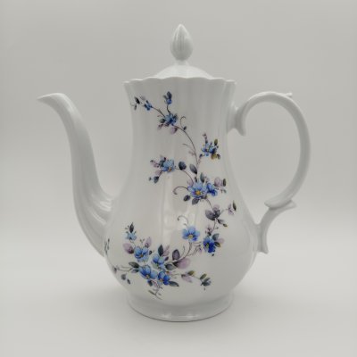 купить Чайник (кофейник), украшенный цветочным декором по тулову и рельефной ручкой, Wunsiedel Bavaria, фарфор, деколь, Германия, 1960-1970 гг.