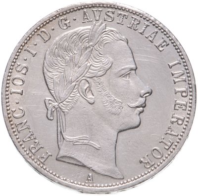 купить Австрия 1 флорин (florin) 1860 Знак монетного двора "A" - Вена