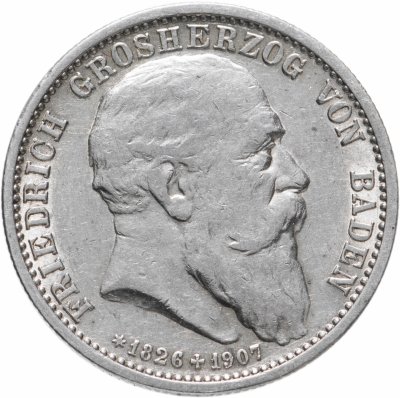 купить Германская Империя, Баден 2 марки (mark) 1907 Смерть Фридриха I (1826-1907)