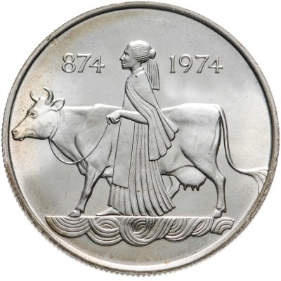 купить Исландия 500 крон (kronur) 1974 1100 лет первым поселенцам