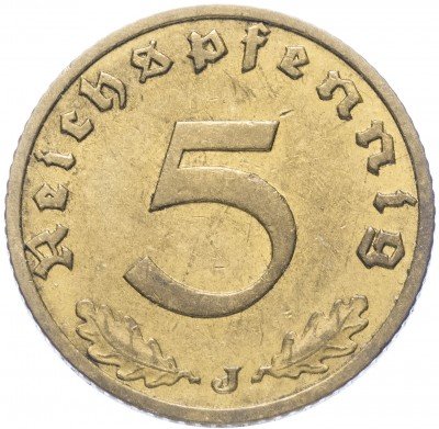купить Фашистская Германия (Третий Рейх) 5 рейх пфеннигов 1938 "J"
