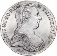 Купить Рестрайк талера Марии Терезии 1780 года