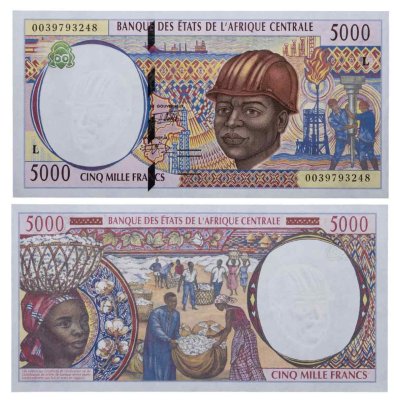 купить Габон 5000 франков 2000