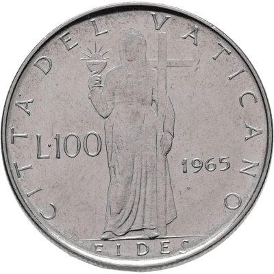купить Ватикан 100 лир (lire) 1965
