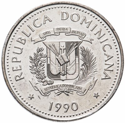 купить Доминикана 1/2 песо (peso) 1990
