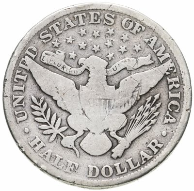 купить США 50 центов (1/2 доллара, half dollar) 1904 "50 центов Барбера" Без отметки монетного двора