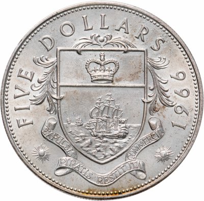 купить Багамы 5 долларов (dollars) 1966