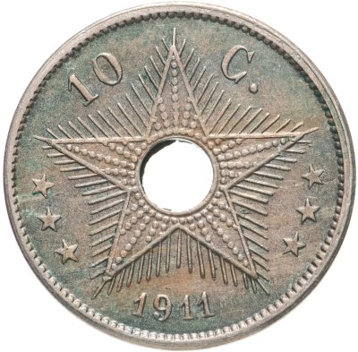 купить Бельгийское Конго 10 сантимов 1911