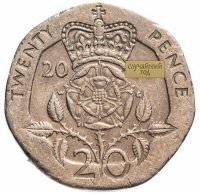 купить Великобритания 20 пенсов (pence) 1998-2008 пожилая королева