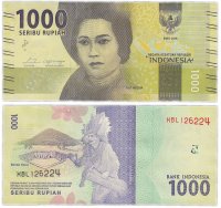 купить Индонезия 1000 рупий 2016 (2018) (Pick 154c) Серия замещения X**