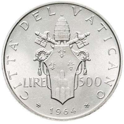 купить Ватикан 500 лир (lire) 1964