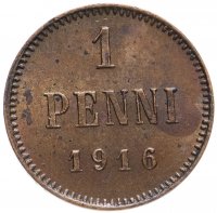 Купить 1 пенни (penni) 1916