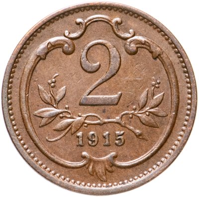 купить Австрия 2 геллера (heller) 1915
