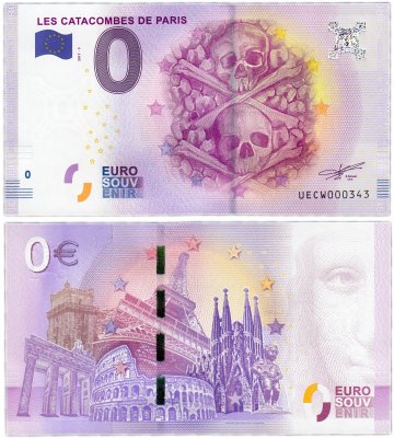 купить 0 евро (euro) «Катакомбы Парижа» 2017 3-серия (UE CW-3)