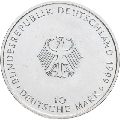 купить Германия 10 марок (mark) 1999 D 50 лет Немецкой Конституции знак монетного двора: "D" - Мюнхен