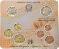 Купить Италия 2004 официальный годовой набор евро из 8 монет в буклете
