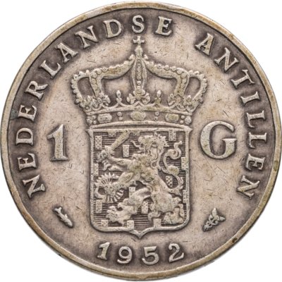 купить Нидерландские Антильские острова 1 гульден (gulden) 1952