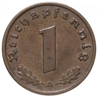 купить Германия (Третий рейх) 1 рейхспфенниг (reichspfennig) 1939 "А"