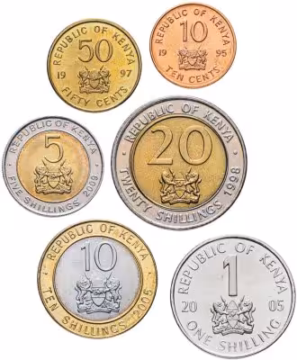 купить Кения. Набор №6 (6 монет. 3 биметалла) 1995-2009