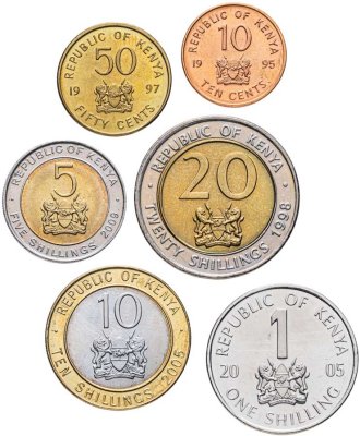 купить Кения. Набор №6 (6 монет. 3 биметалла) 1995-2009