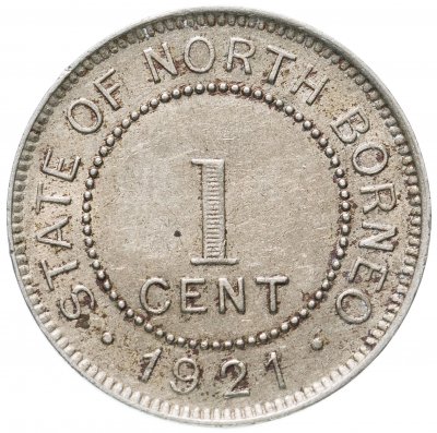 купить Северное Борнео 1 цент (cent) 1921