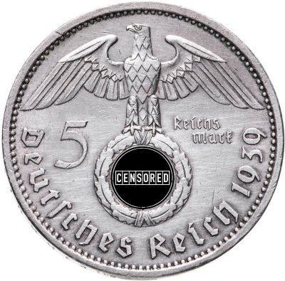 купить Германия Третий рейх 5 рейхсмарок (reichsmark) 1939 Гинденбург