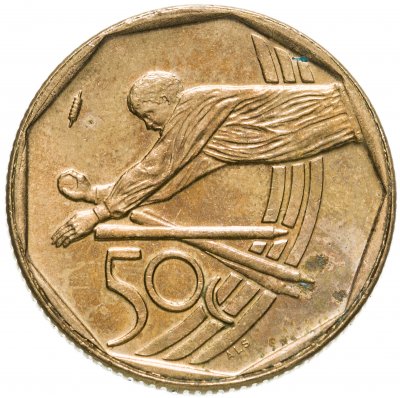 купить ЮАР 50 центов (cents) 2002 "Чемпионат мира по крикету в Южной Африке 2003"